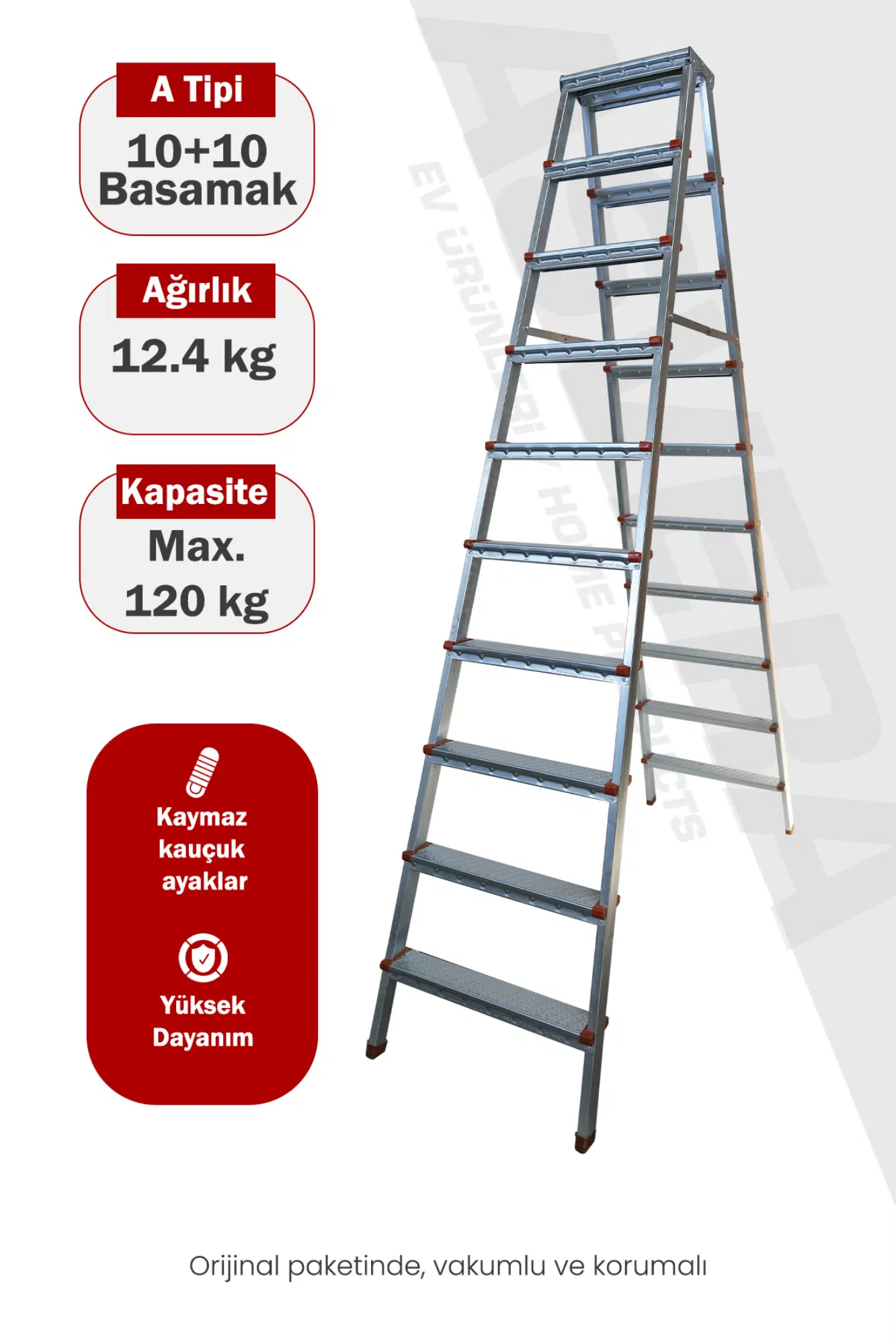 ASVERA 10+10 ÇİFT ÇIKIŞLI PROFİL MERDİVEN