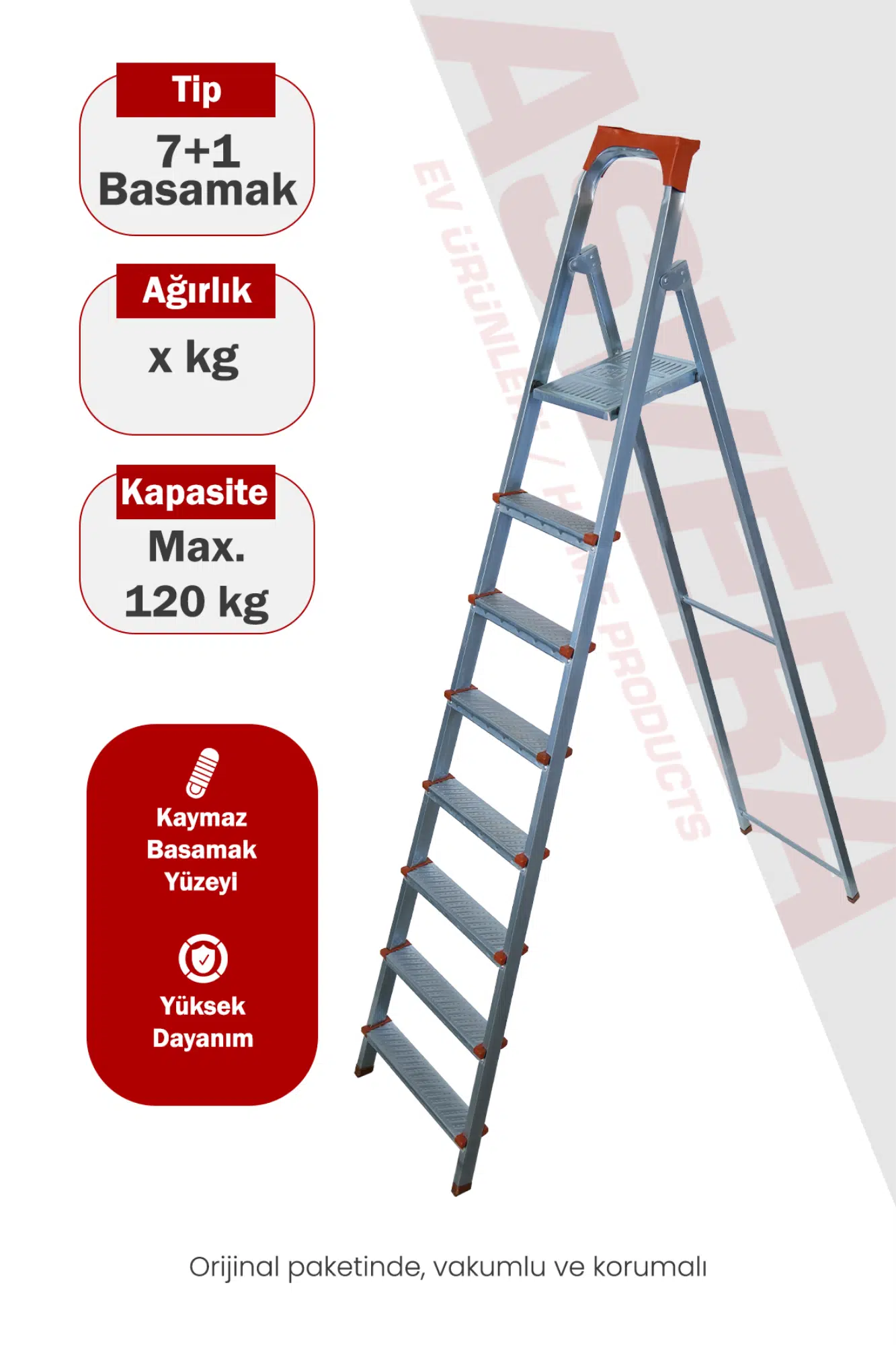 ASVERA 7+1 BASAMAKLI PROFİL MERDİVEN