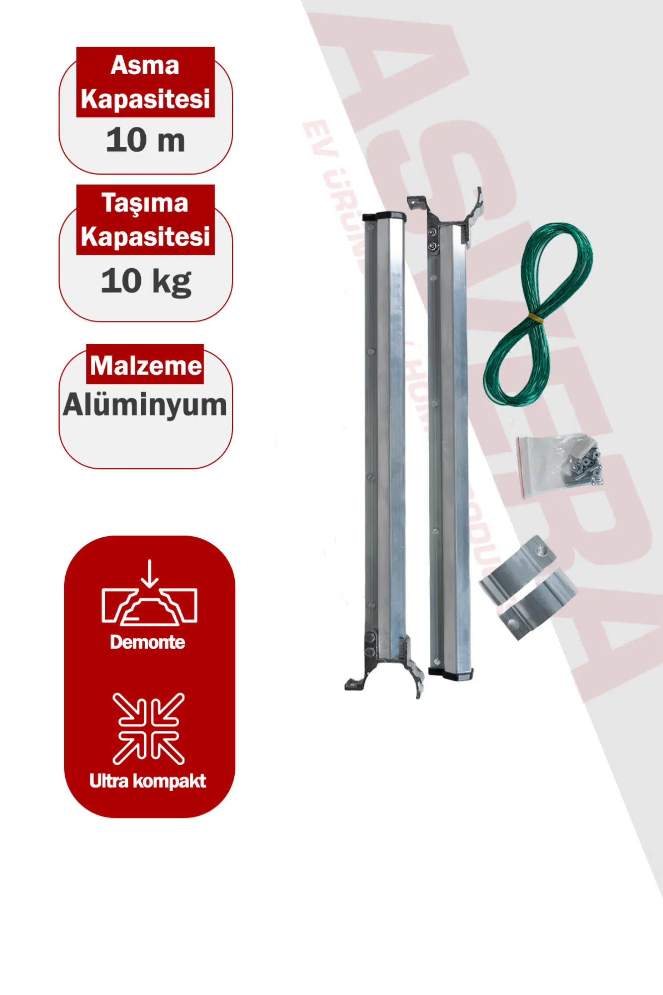 ASVERA TIRNAKLI BALKON ÇAMAŞIRLIK