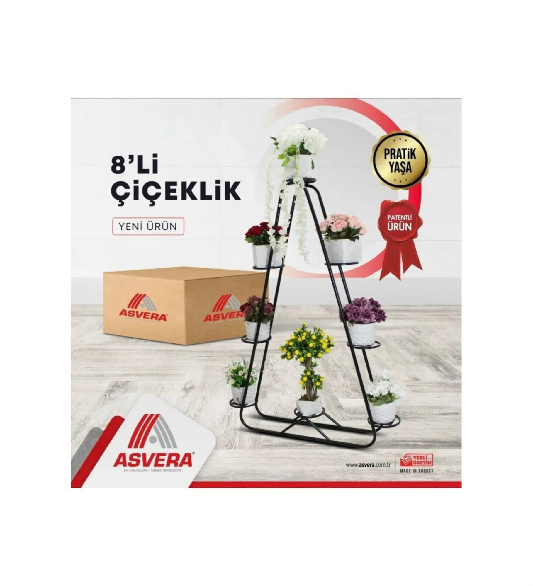 ASVERA ÜÇGEN SEKİZLİ ÇİÇEKLİK