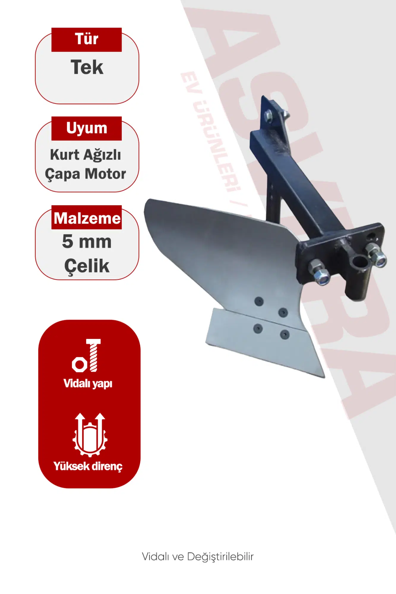 BÜYÜK AYNALI TEKLİ PULLUK