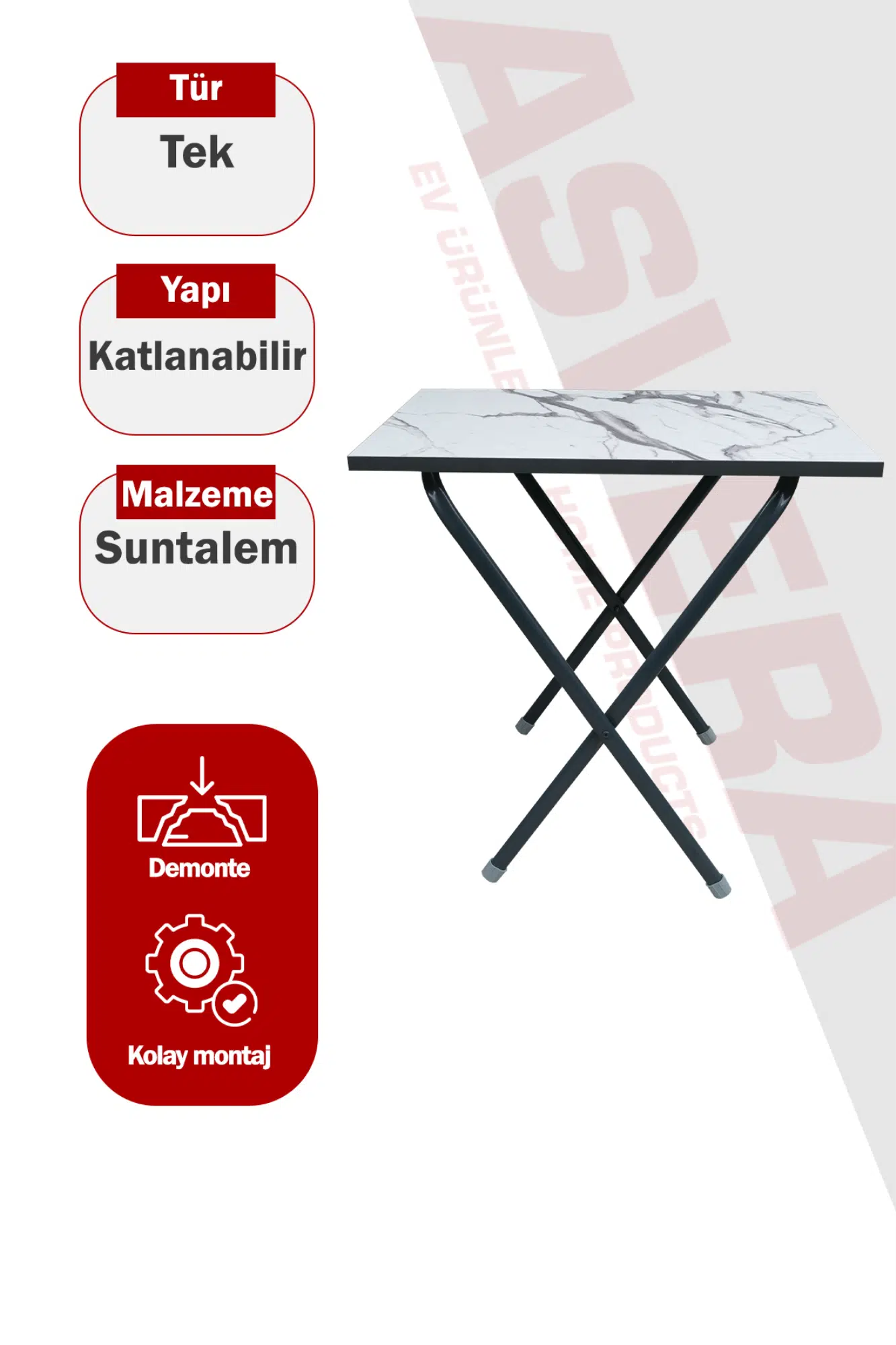 PORTATİF AHŞAP MASA