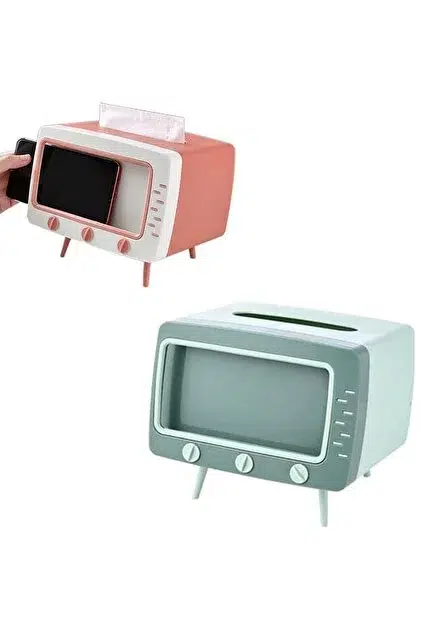 TV ŞEKİLLİ PEÇETELİK VE TELEFON STANDI